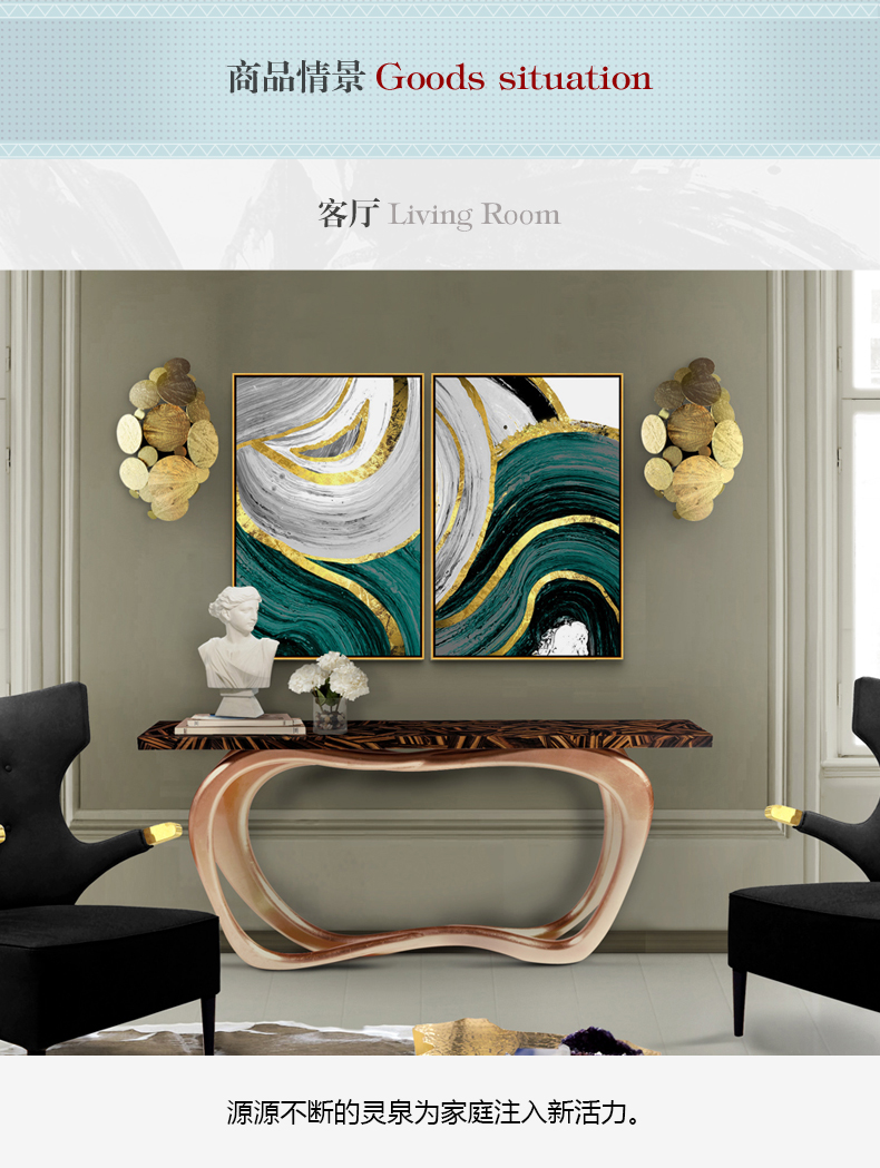 現(xiàn)代簡(jiǎn)約抽象組合客廳玄關(guān)臥室有框掛畫 晶瓷畫 純手繪油畫 靈源