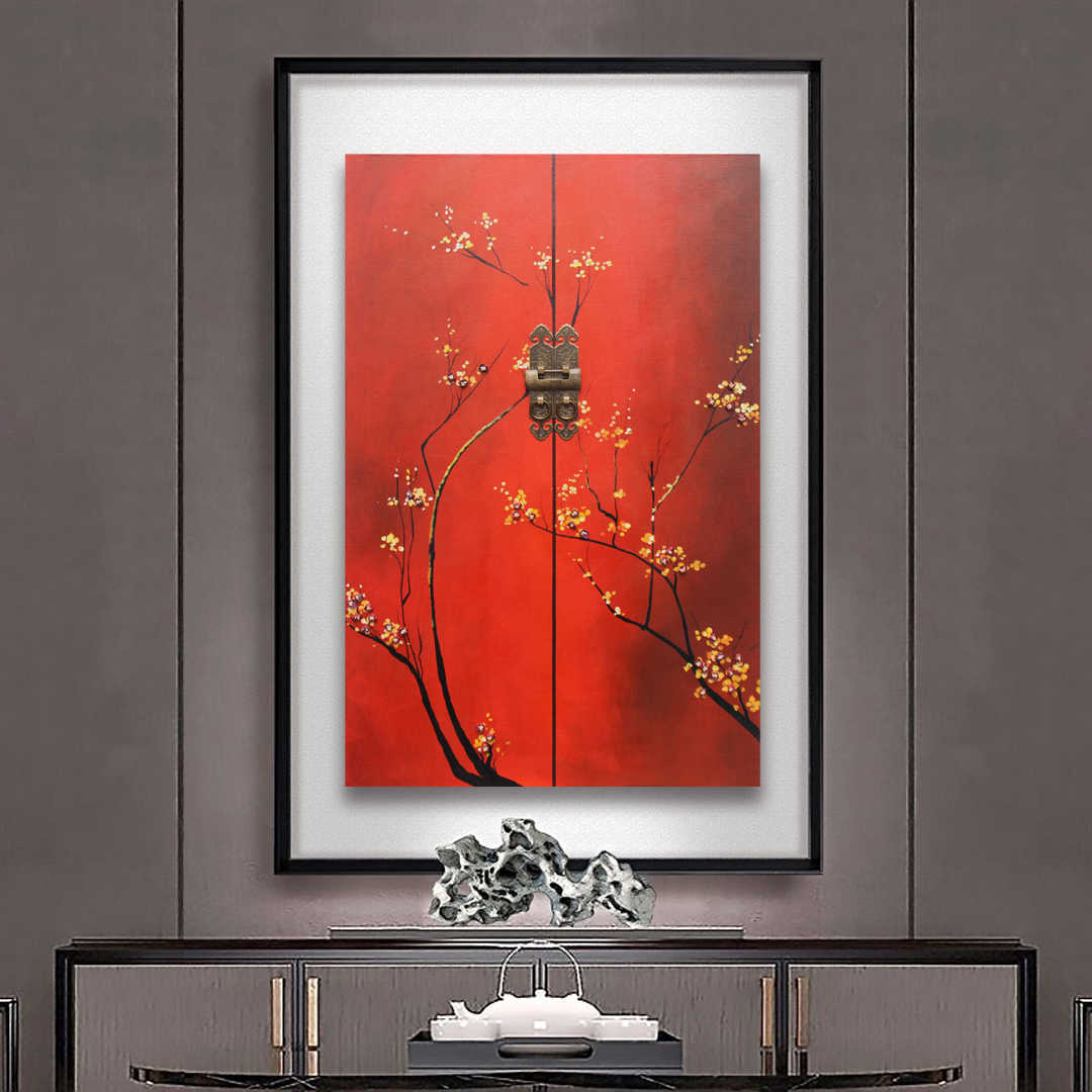 掛畫新中式禪意中國(guó)風(fēng)立體畫 精品客廳三聯(lián)畫 玄關(guān)裝飾畫 原創(chuàng)實(shí)物畫 新品