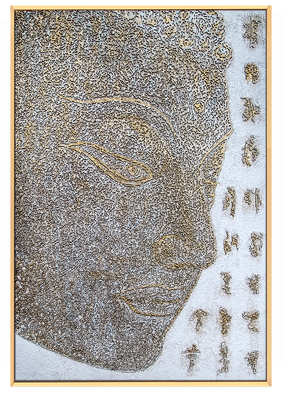 現(xiàn)代創(chuàng)意客廳裝飾畫 臥室原創(chuàng)手繪砂巖立體畫 餐廳環(huán)保PS框掛畫 側臉